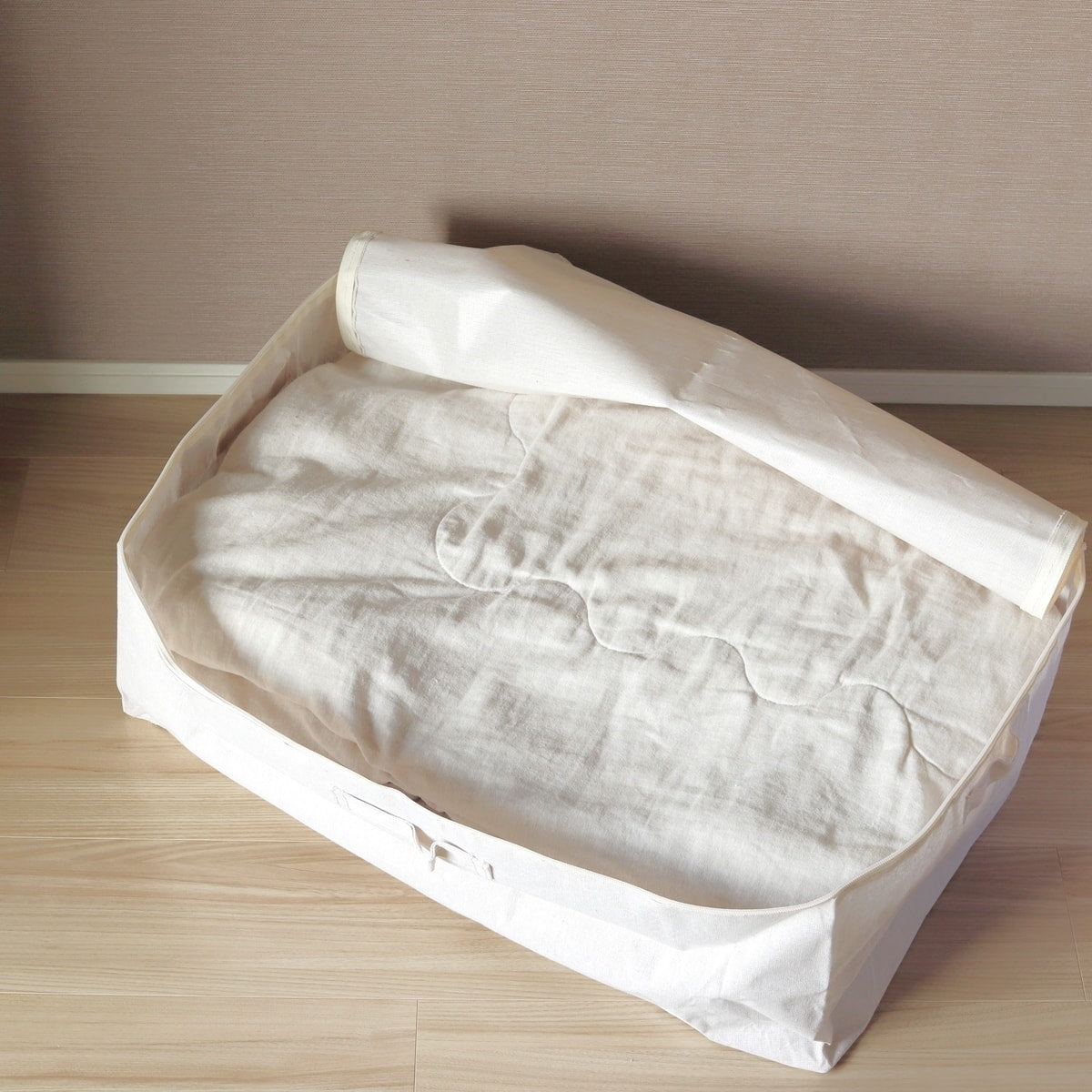 【在庫限り】衣類収納ボックス フタ付き 折りたたみ ベッド下収納 衣装ケース 浅型 40×65×26cm 324118