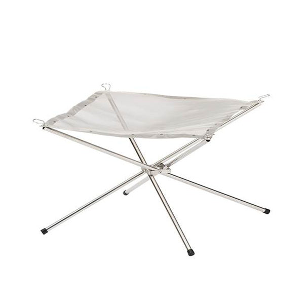 【OUTLET】焚き火 スタンド ファイアスタンド ファイアグリル 折りたたみ式 武田コーポレーション 収納バッグ付 コンロ シルバー 40×40×33cm 324692