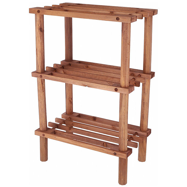 ラック オープンラック 物品棚 小棚 木製 3段 diy 収納棚 おしゃれ 北欧 マルチフリーラック ハーフ 3段 ブラウン W31.5×D19.5×H48.5cm 325101