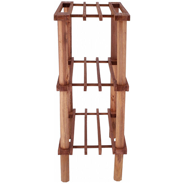 ラック オープンラック 物品棚 小棚 木製 3段 diy 収納棚 おしゃれ 北欧 マルチフリーラック ハーフ 3段 ブラウン W31.5×D19.5×H48.5cm 325101