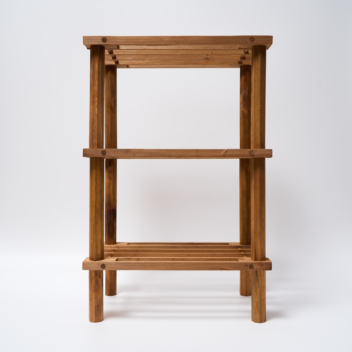 ラック オープンラック 物品棚 小棚 木製 3段 diy 収納棚 おしゃれ 北欧 マルチフリーラック ハーフ 3段 ブラウン W31.5×D19.5×H48.5cm 325101