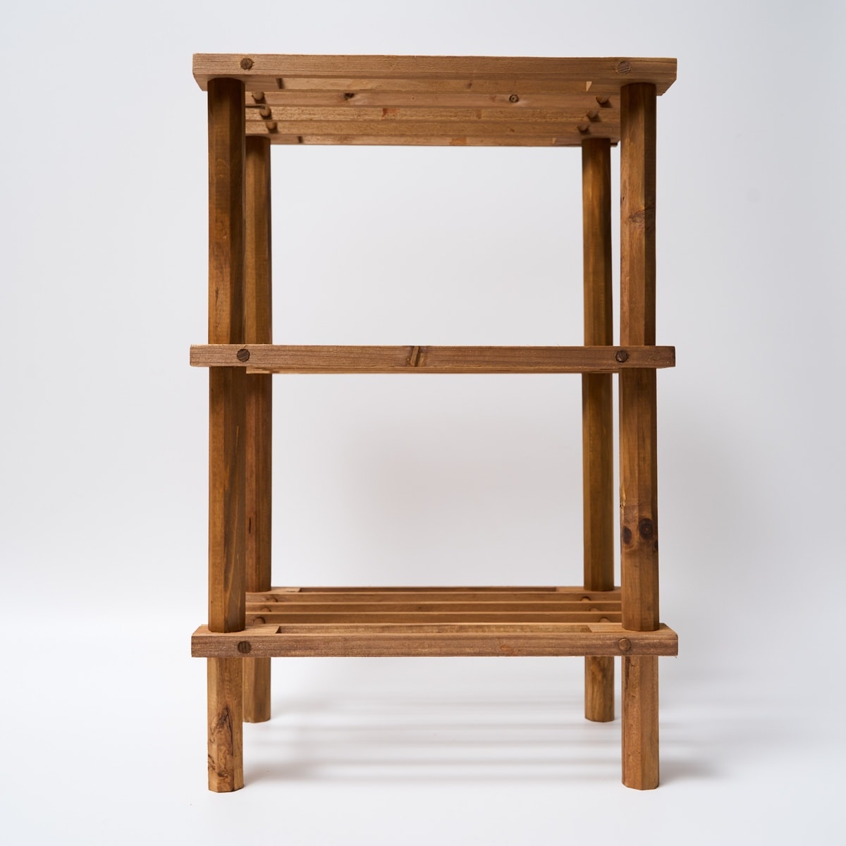 ラック オープンラック 物品棚 小棚 木製 3段 diy 収納棚 おしゃれ 北欧 マルチフリーラック ハーフ 3段 ブラウン W31.5×D19.5×H48.5cm 325101