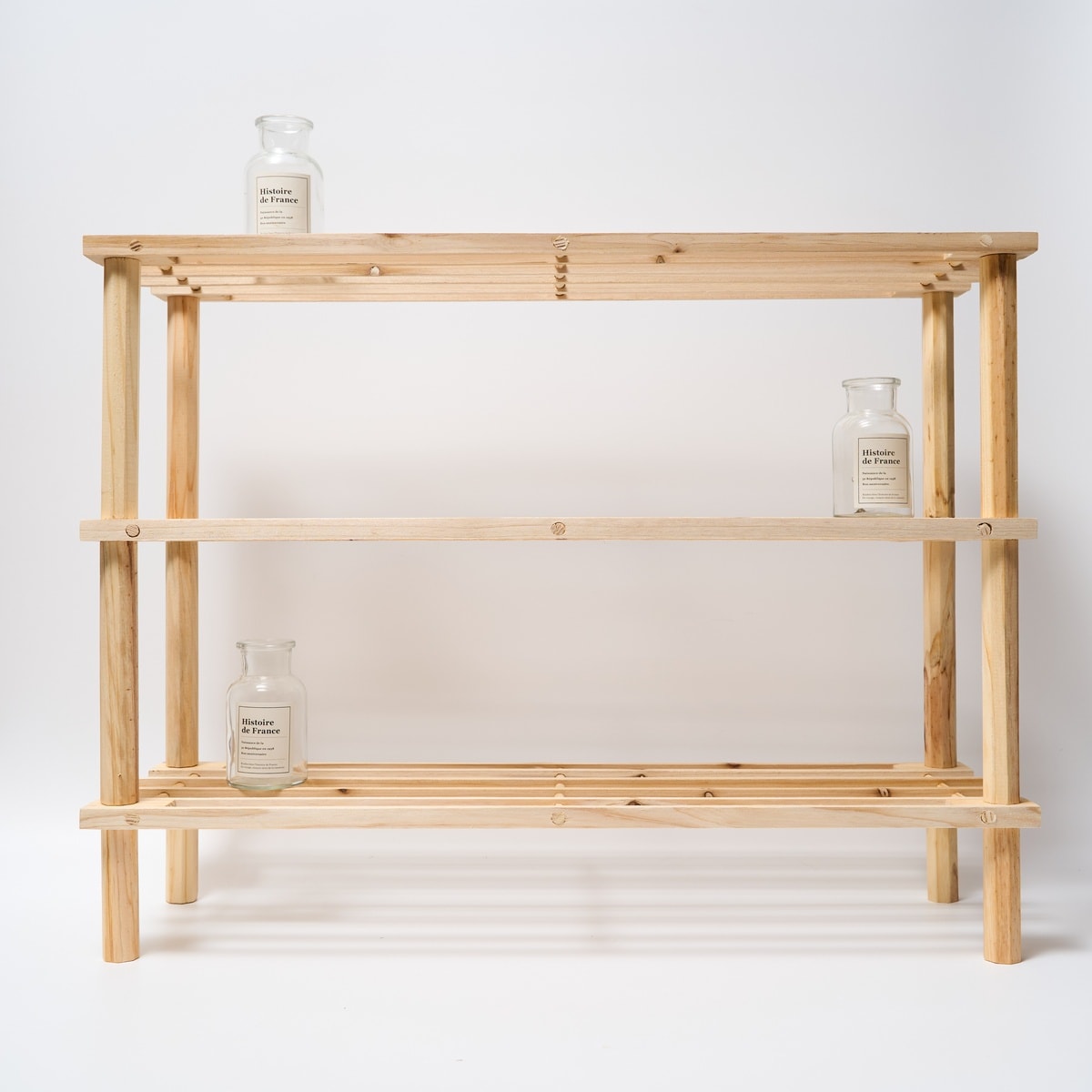 ラック オープンラック 物品棚 小棚 木製 3段 diy 収納棚 おしゃれ 北欧 マルチフリーラック 63×19.5×48.5cm ナチュラル 325102