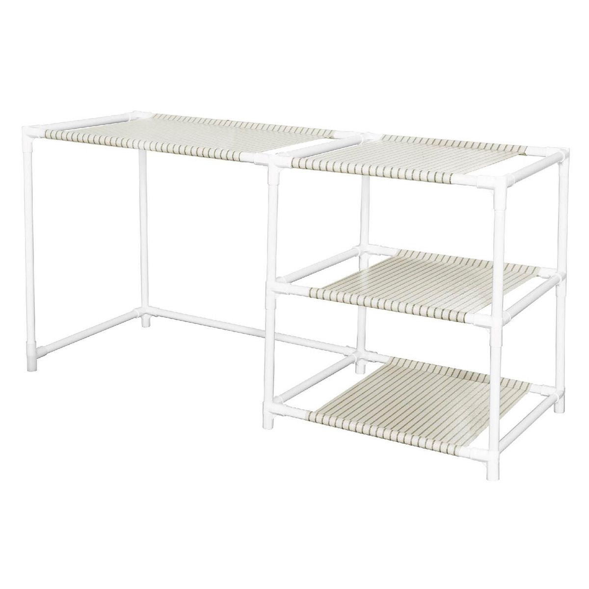 スチールラック 収納棚 マルチパイプ 収納ラック 約38×76.5×28cm ホワイト 325107