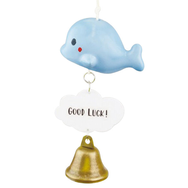 【OUTLET】チャイム ウィンドウチャイム 風鈴 呼び鈴 ベル 陶器チャイム クジラ ブルー 325592