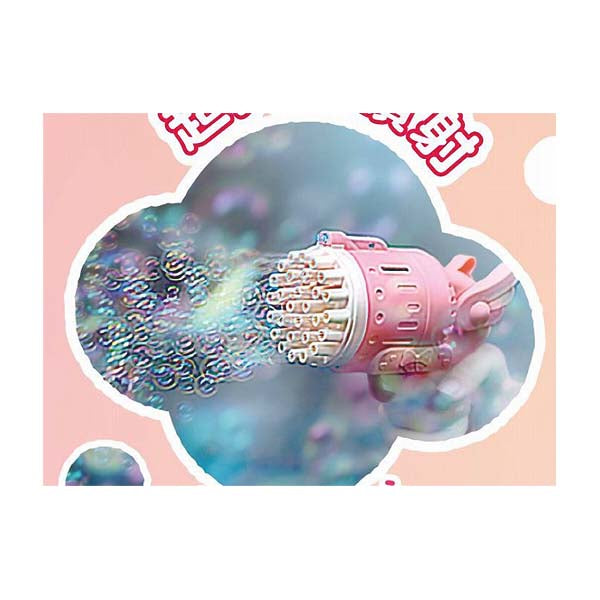 【OUTLET】シャボン玉 電動 自動 バブルメーカー シャボン玉製造機 エンジェルバブルガン ピンク 325764