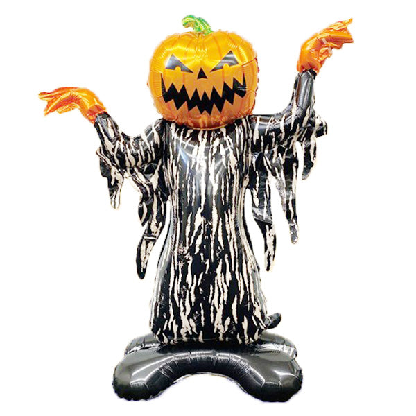 風船 ハロウィーン スタンドビッグバルーン パンプキンマン 約89cm 325776