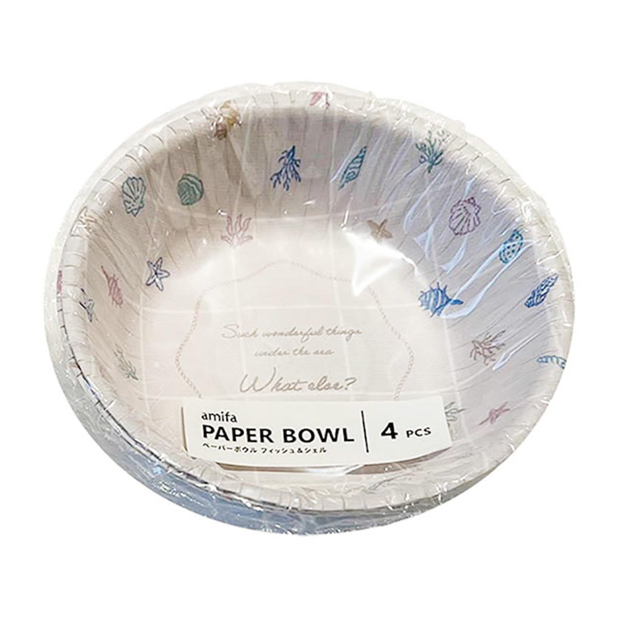 【在庫限り】ペーパーボウル 4P フィッシュ&シェル 326001