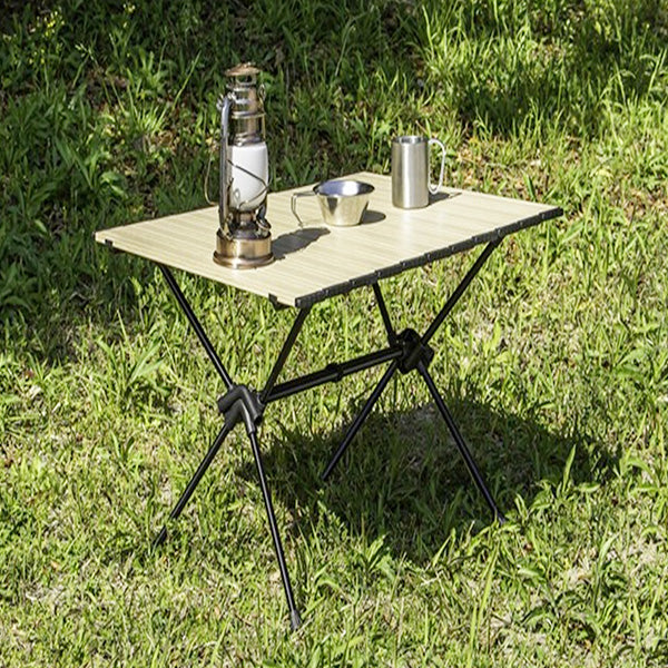 【色: シルバーS】ロールテーブル アウトドアテーブル 折りたたみミニテーブル