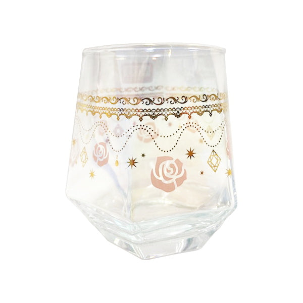 【OUTLET】グラス ガラスコップ オーロラカップ ヘキサゴングラス ジュエリーローズ 約H10xW6.5xD6.5cm 300ml 326336