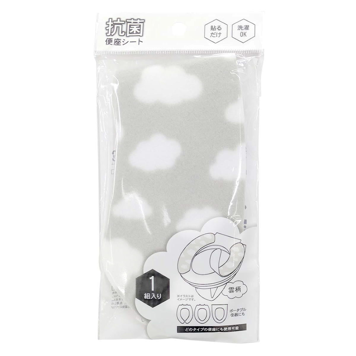 抗菌便座シート 雲柄 326702