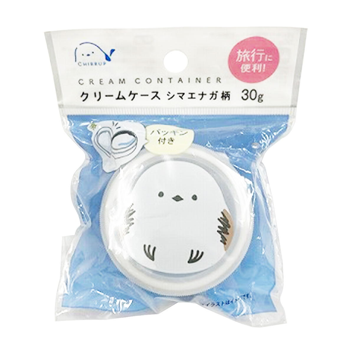 パッキン付きクリームケース30g シマエナガ柄 327211