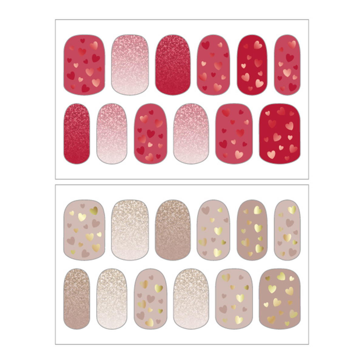 ジェル風ネイルシール(ハンド) シアーハート 327217