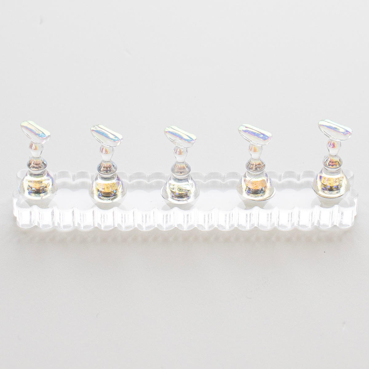 【在庫限り】ネイルチップスタンド5P 台座付き 327246