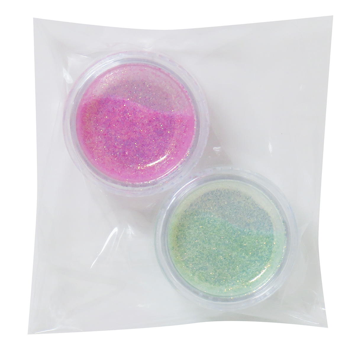 【在庫限り】ネイルアート用シュガーパウダーPK・GR2個 327276