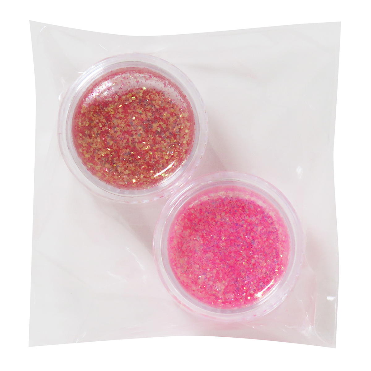 【在庫限り】ネイルアート用スパークルグリッターRD・PK2個 327279