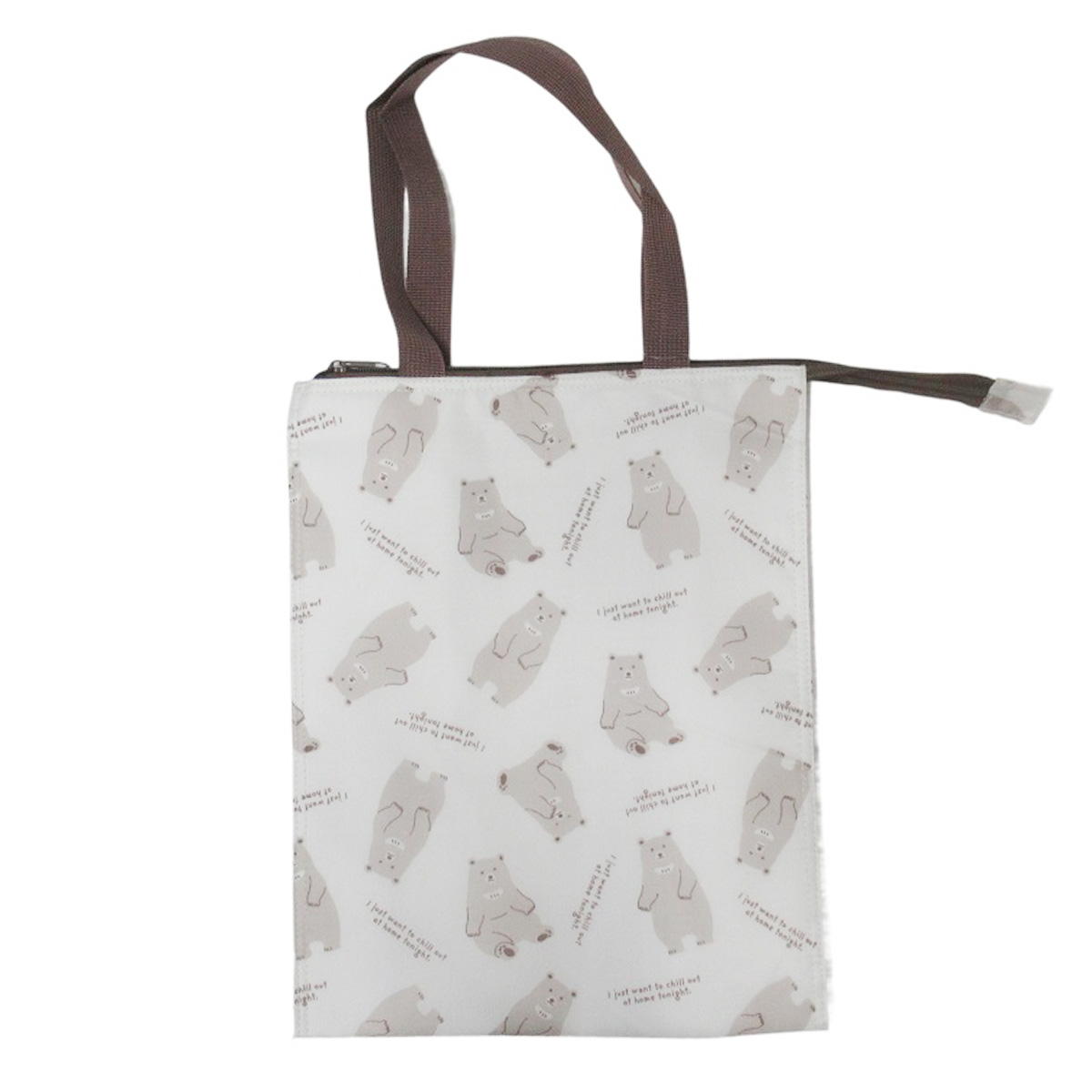 【OUTLET】クーラースクエアトート クマ柄 ベージュ 327462