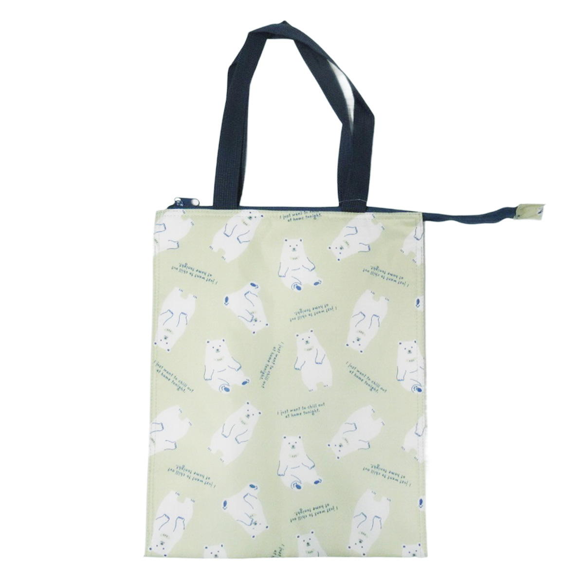 【OUTLET】クーラースクエアトート クマ柄 グリーン 327463