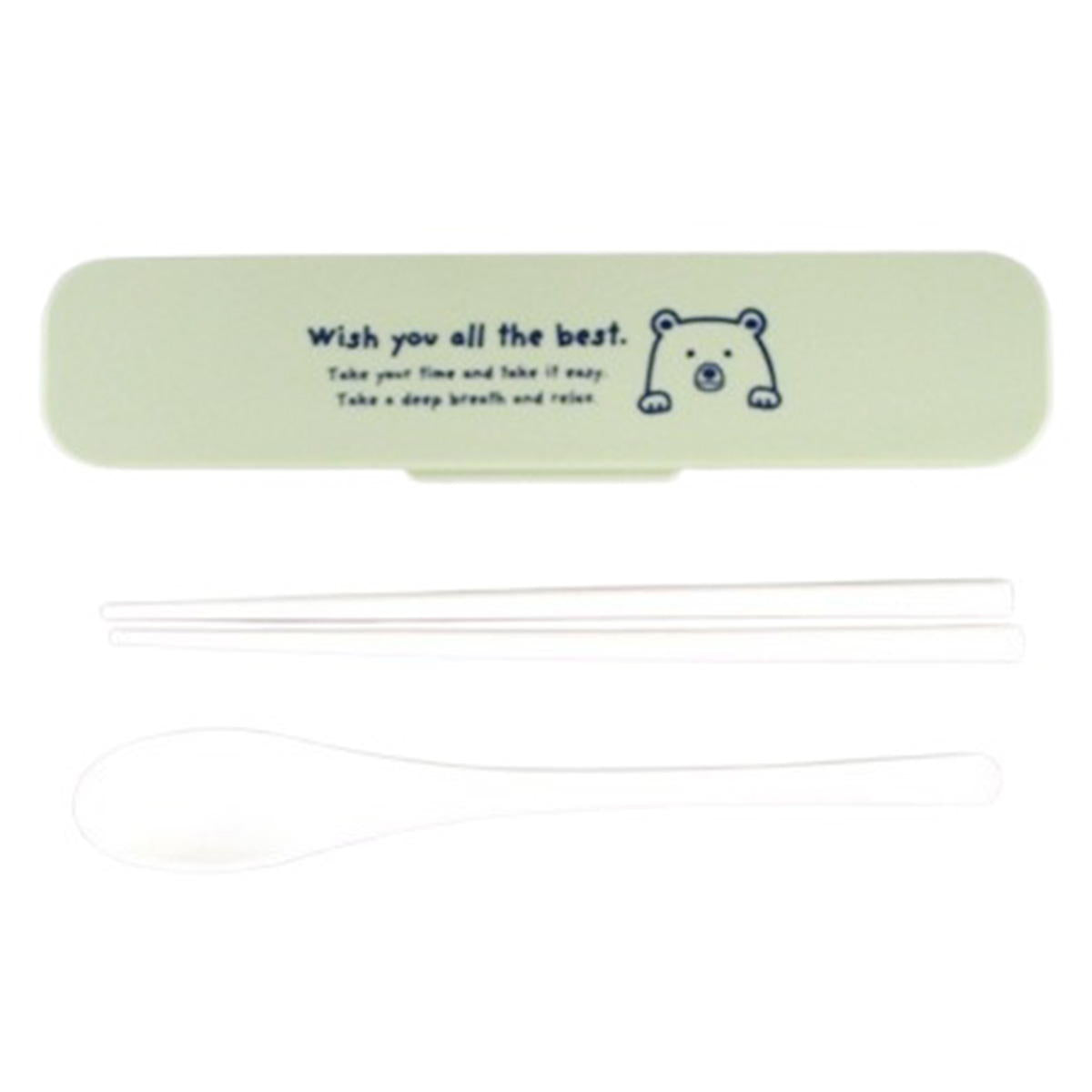 【OUTLET】カトラリーセット クマ柄 グリーン 327481