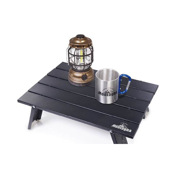 【WEB限定】アウトドアテーブル 折りたたみ ローテーブル Montagna モンターナ アウトドア キャンプ 40×29cm ブラックアルミテーブル HAC3017 328504