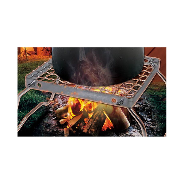 【WEB限定】グリルスタンド クッカースタンド Montagna モンターナ アウトドアグリルスタンド 五徳 シルバー W25×D18×H12cm HAC2891 シルバー 328528