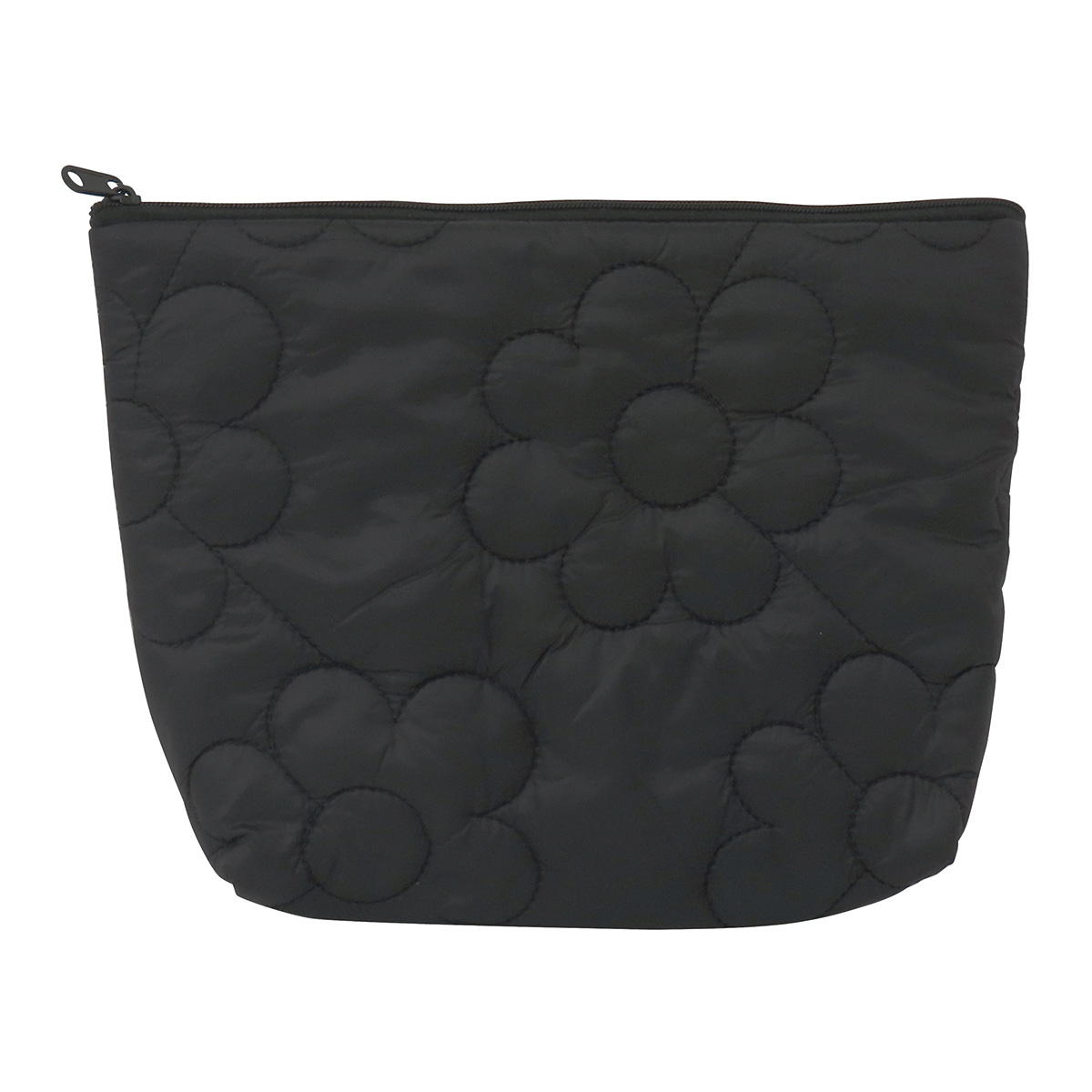 マチ付きポーチ花柄 ブラック 328710