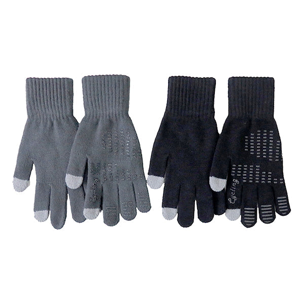 サイクルグローブ メンズ 紳士手首あったか自転車用手袋 328911