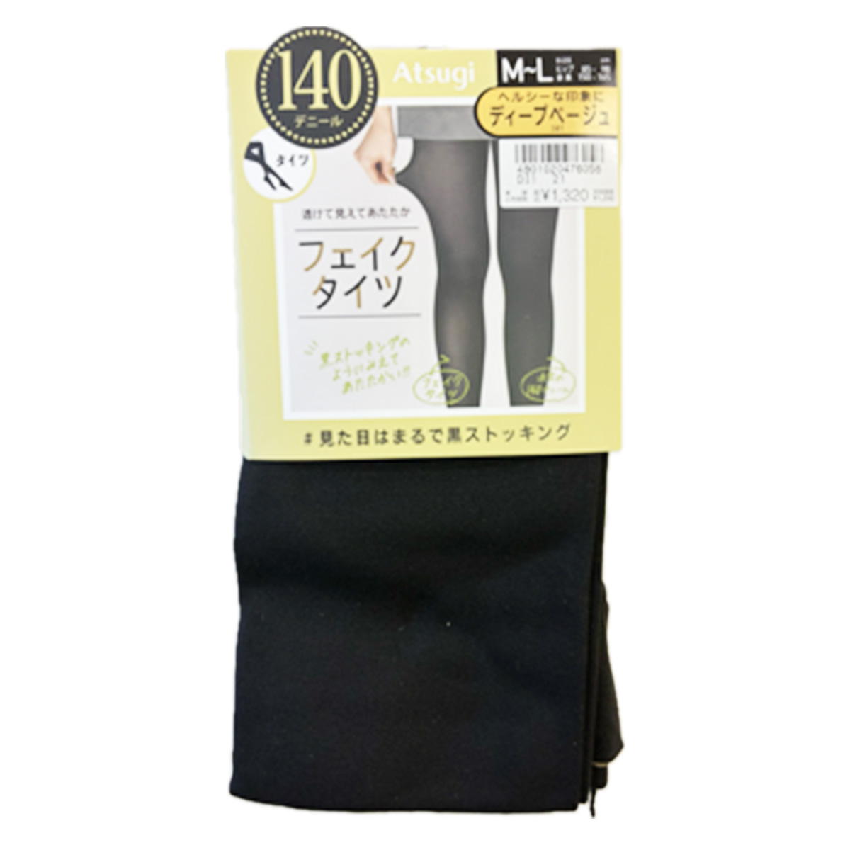 フェイクタイツ140デニールM-LディープBE 328962