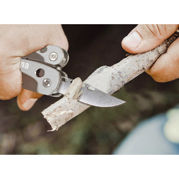 アウトドアマルチツール 8徳 ツールセット 8in1マルチプライヤー Montagna モンターナ HAC3449 アウトドアカトラリー カラビナ付 329715