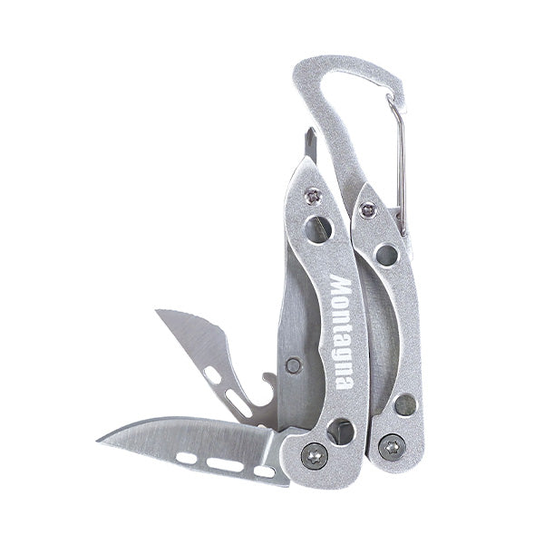 アウトドアマルチツール 8徳 ツールセット 8in1マルチプライヤー Montagna モンターナ HAC3449 アウトドアカトラリー カラビナ付 329715