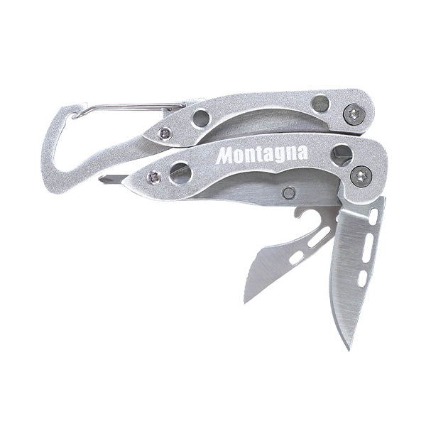 アウトドアマルチツール 8徳 ツールセット 8in1マルチプライヤー  Montagna モンターナ HAC3449 アウトドアカトラリー カラビナ付 329715