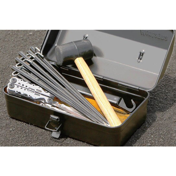 【在庫限り】収納ケース ツールボックス ギアケース ブラック Montagna モンターナ スチールツールボックス 30×16×12cm HAC3421 329735