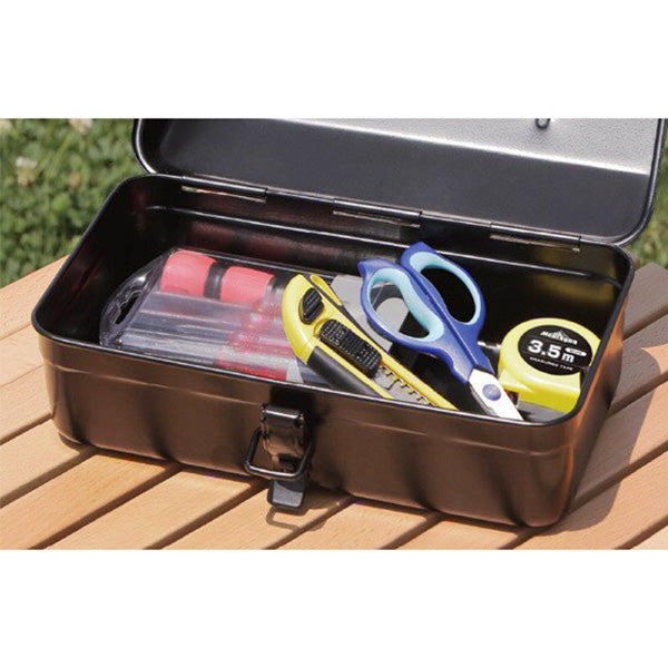 【在庫限り】収納ケース ツールボックス ギアケース ブラック Montagna モンターナ スチールツールボックス 30×16×12cm HAC3421 329735