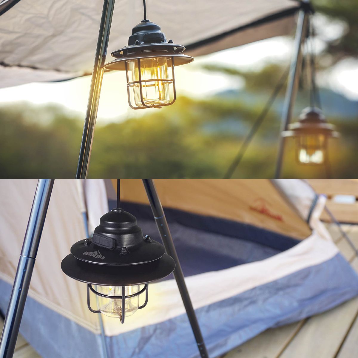 【在庫限り】ランタン アウトドア 充電式 吊り下げミニライト カラビナ付き 充電式 USB充電 Montagna モンターナ HAC3273 329749