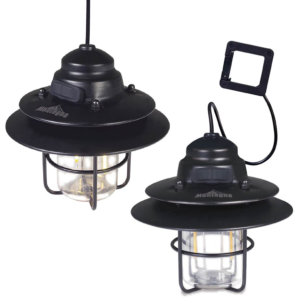 【在庫限り】ランタン アウトドア 充電式 吊り下げミニライト カラビナ付き 充電式 USB充電 Montagna モンターナ HAC3273 329749