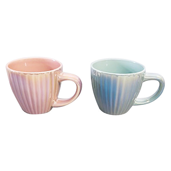 【OUTLET】マグカップ コップ 陶器  オーロラマグカップ （ピンク・ブルー）　329777