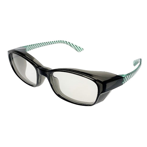 【OUTLET】伊達眼鏡  めがね UVカット 花粉防止メガネ 花粉症対策 大人用 グリーン　330538