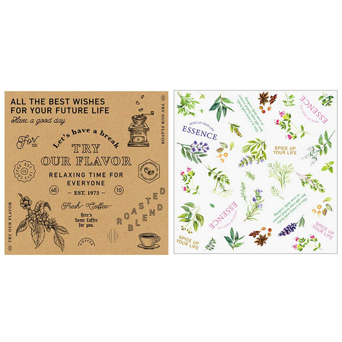 ワックスペーパーS 30P ボタニカルカフェ 331046