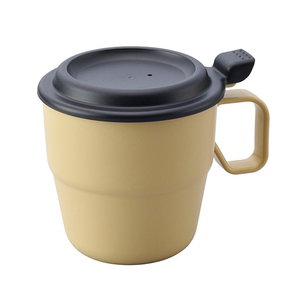 フラップマグ プラスチック製アウトドア食器 マグ ベージュ 360ml 331437