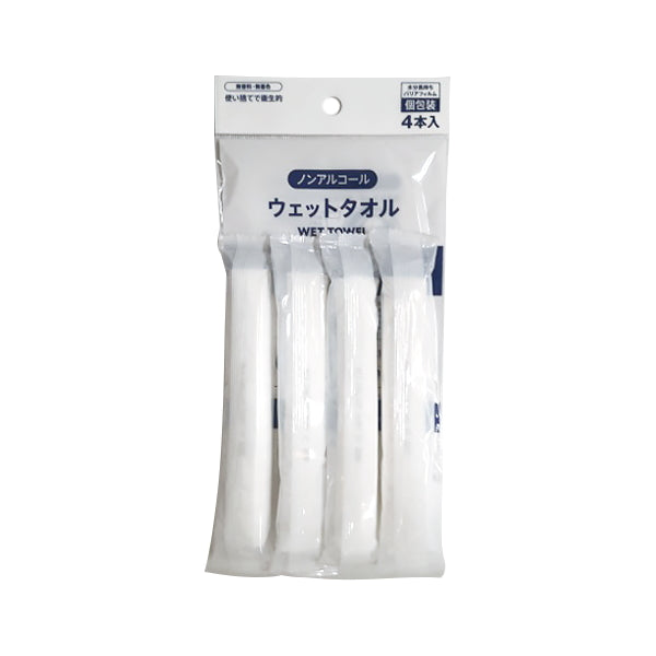 超大判ウェットタオル 個包装4本入 332820