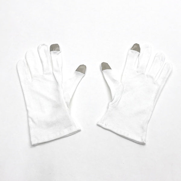 スマートフォン対応おやすみ手袋 両手 ホワイト 332900