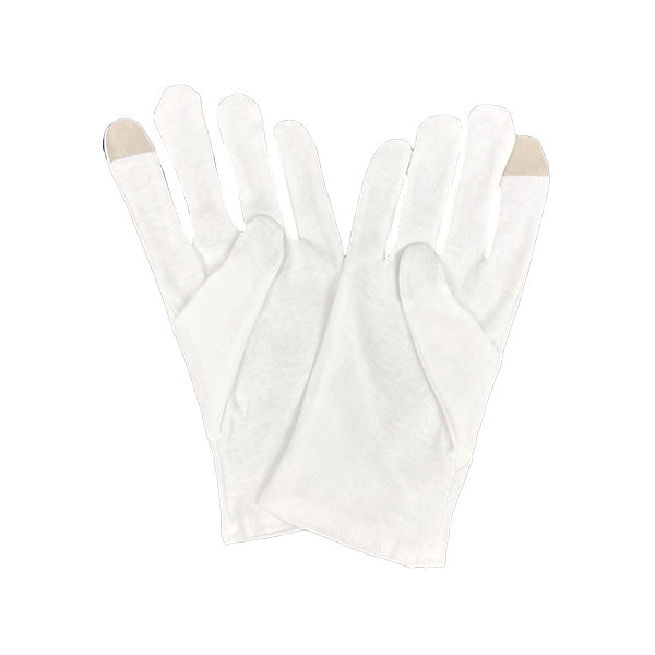 スマートフォン対応おやすみ手袋 両手 ホワイト 332900