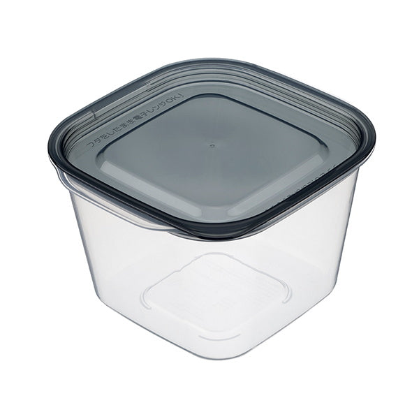 食品保存容器 フードストッカー ストック容器 楽ちんパック スクエア深型 900ml クリアーブラック 333316