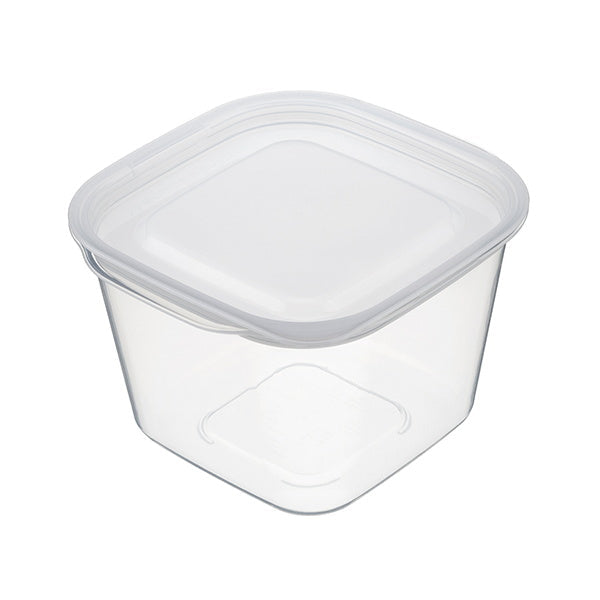 食品保存容器 フードストッカー ストック容器 楽ちんパック スクエア深型 900ml クリアーホワイト 333319