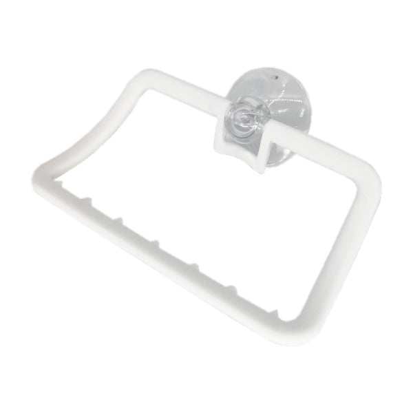 【在庫限り】タオルホルダー 吸盤タイプ Q-BAN タオルハンガー クールホワイト 333654