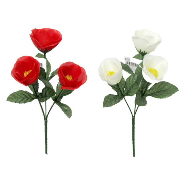 【OUTLET】正月飾り 椿ブッシュ 造花 334320