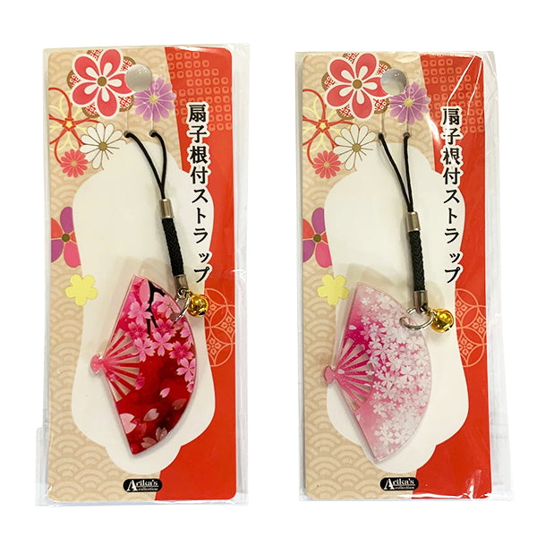 扇子根付ストラップ キーホルダー 334697