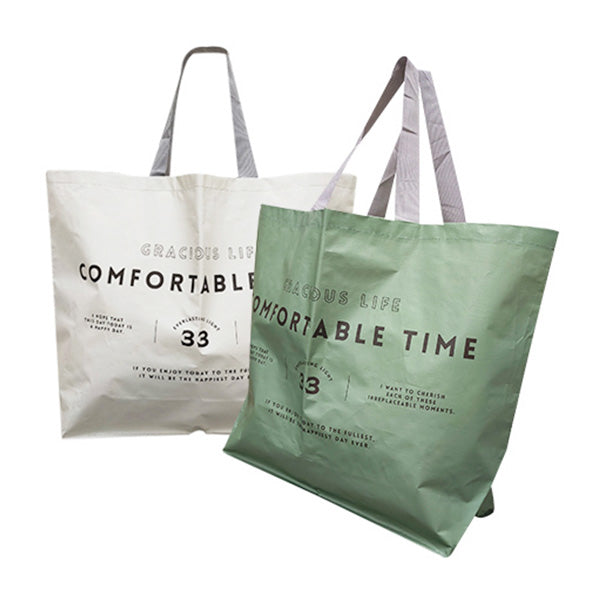 レジャーバッグ 大きめ ビーチバッグ コンパクト ボリュームトートバッグ 英字柄 50×70×20cm 334840