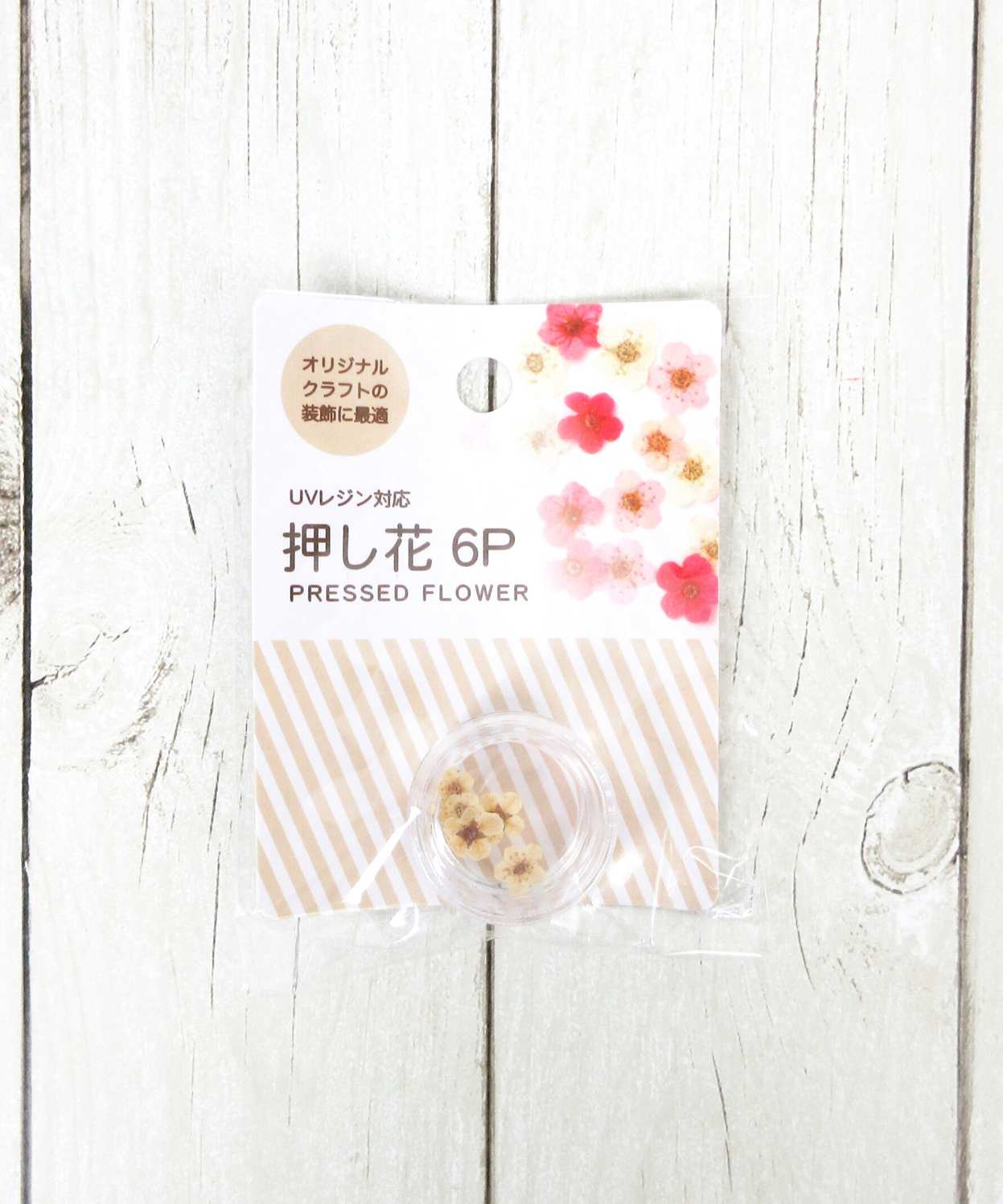 デコパーツ フラワーパーツ 押し花 6P ウォームカラー 335317