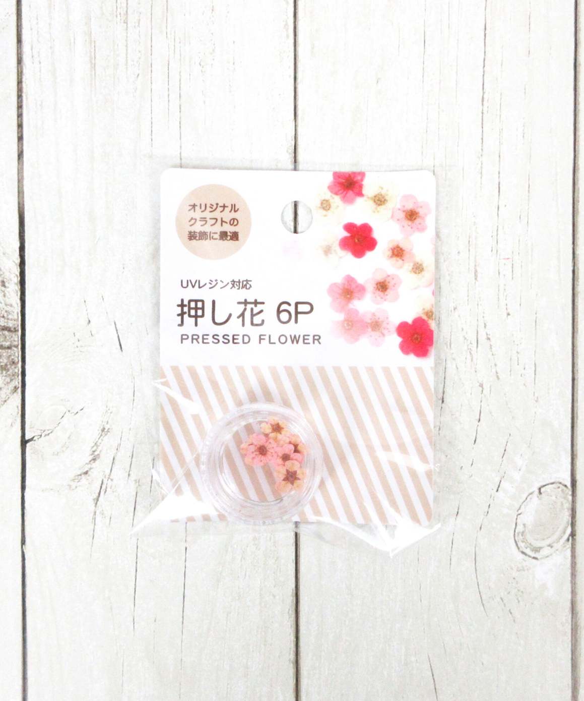 デコパーツ フラワーパーツ 押し花 6P ウォームカラー 335317